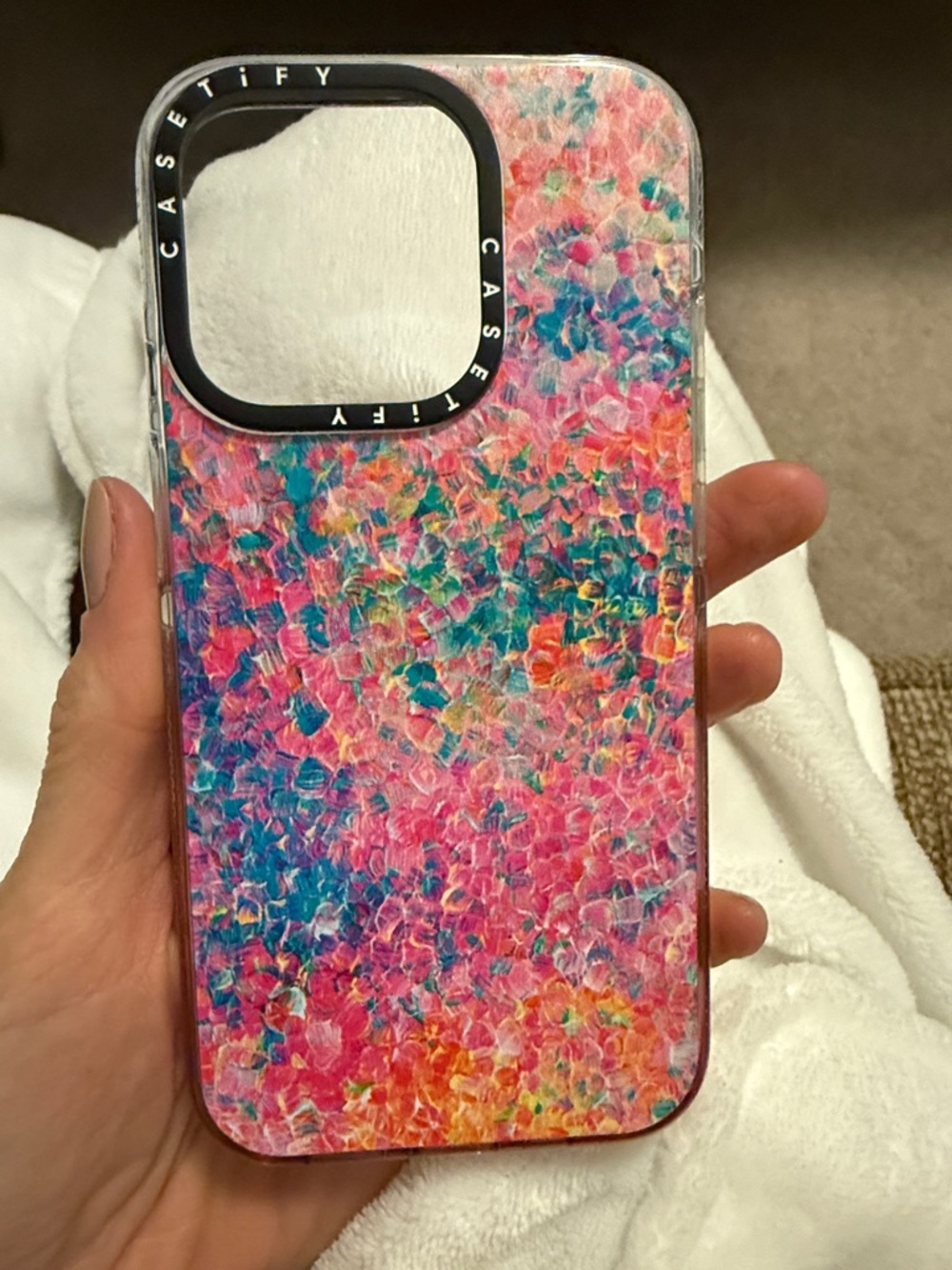 Casetify iPhone 15 pro- “My Neon Summer" design by Ingrid Ching, retails $60 EUC